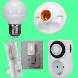 5W Tageslichtlampe, Aufbauleuchte, Nachtlicht, Zeitschaltuhr – Bild 1