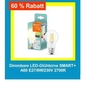 SMARTE LED - BLUETOOTH Lampe 6 Watt 806lm, E27 – Bild 3