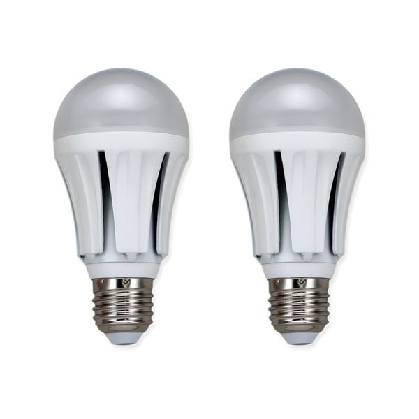 2er Set LED Aquariumlampen für Tageslicht mit 15W und E27 Sockel im klassischen Glühbirnen Design mit weißem Gehäuse und matter Abdeckung vor weißem Hintergrund