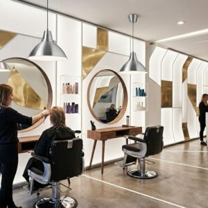 Drei moderne Tageslichtlampen für den Haarsalon mit Angaben zu 10 Watt, 15 Watt und 20 Watt für eine präzise Farbwahrnehmung bei der Haarpflege.