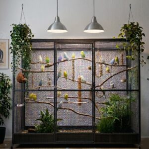 LED Tageslichtlampe mit 10 Watt 15 Watt und 20 Watt für Volieren in der Volierenleuchte Pluto von Tageslichtlampen24