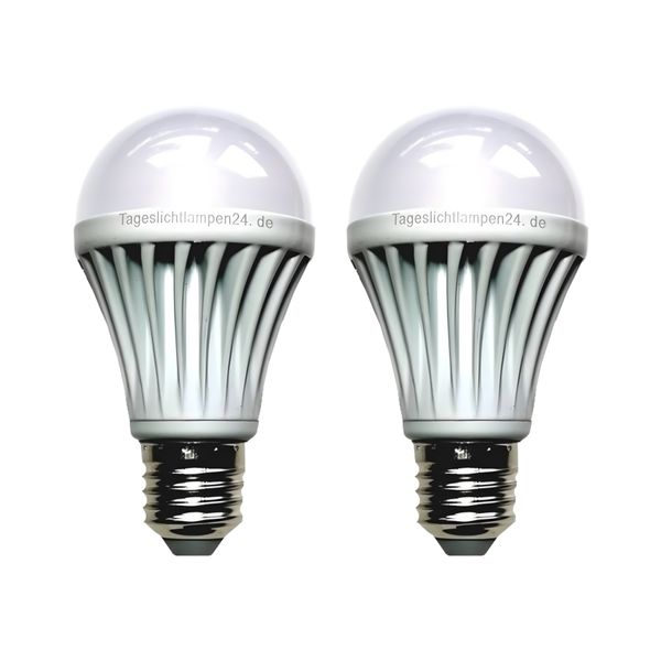 Terrarium-Tageslichtlampen im 2er-Set mit E27 Sockel, 10 Watt und 6500 Kelvin für optimale Beleuchtung.