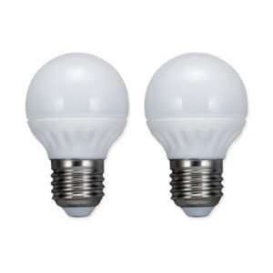 Zwei LED Pflanzenlampen mit 6500 Kelvin Tageslicht und 5 Watt für E27 Sockel.