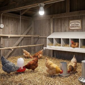 LED Tageslichtlampe für den Hühnerstall - flimmerfrei 6500 Kelvin E27