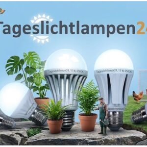2er Set Tageslichtlampe Vollspektrum LED E27 20W 6500K – Bild 2