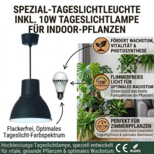 Pflanzenleuchte Uranus Vollspektrum LED Tageslicht 10 W 1000 lm 6500 K flimmerfrei – Bild 2